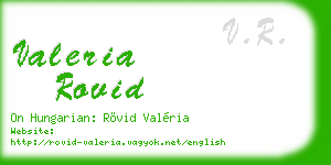 valeria rovid business card