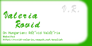 valeria rovid business card